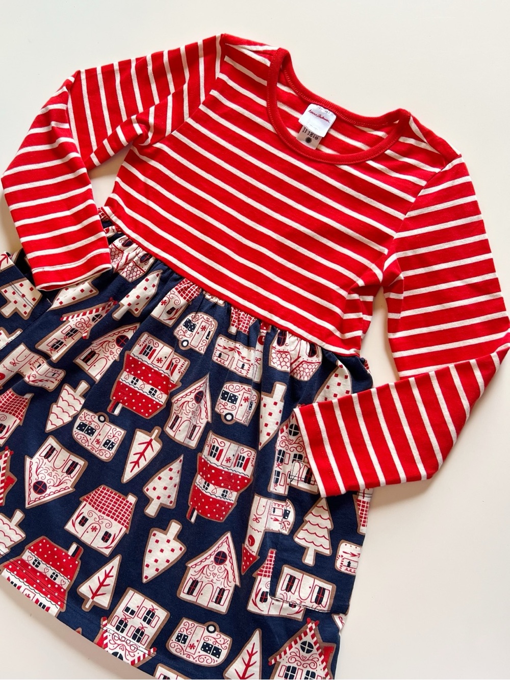 Hanna Andersson Holiday Mixie Gingerbread Village Dress | Size 5